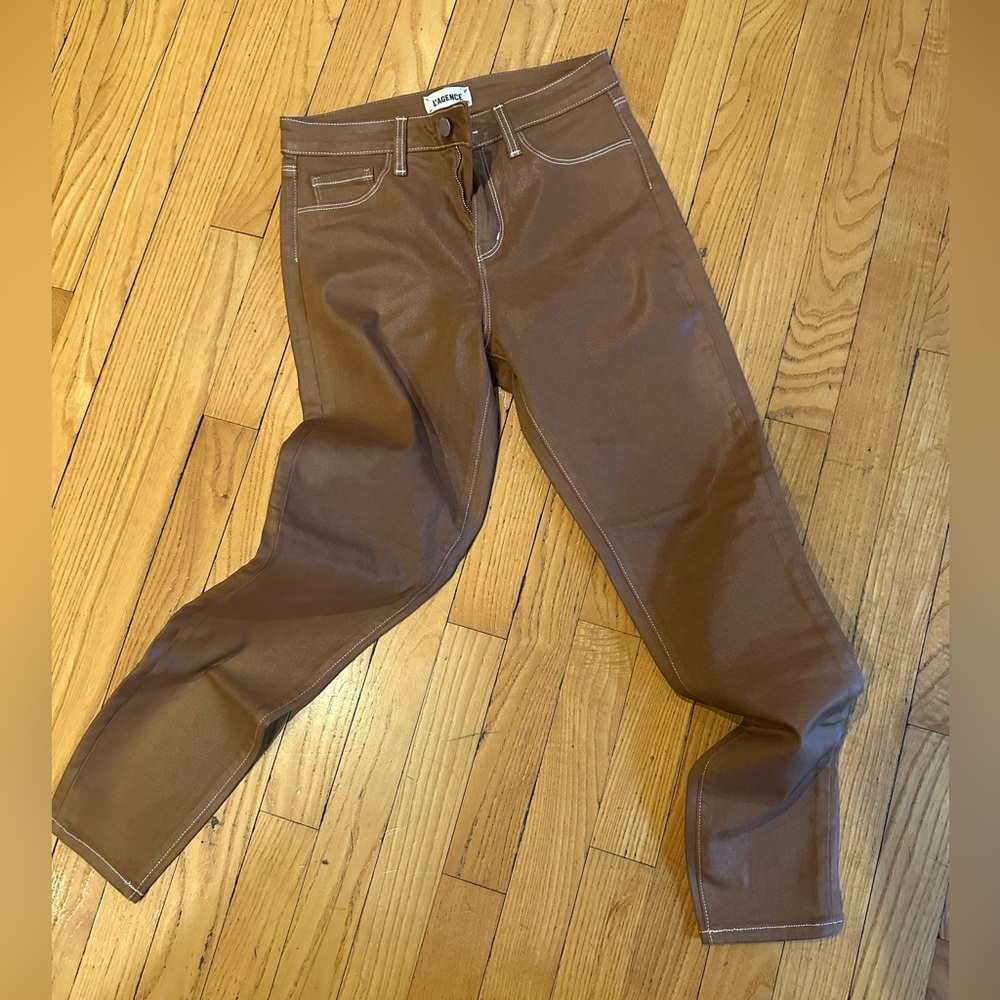 L’agence brown skinny pants.